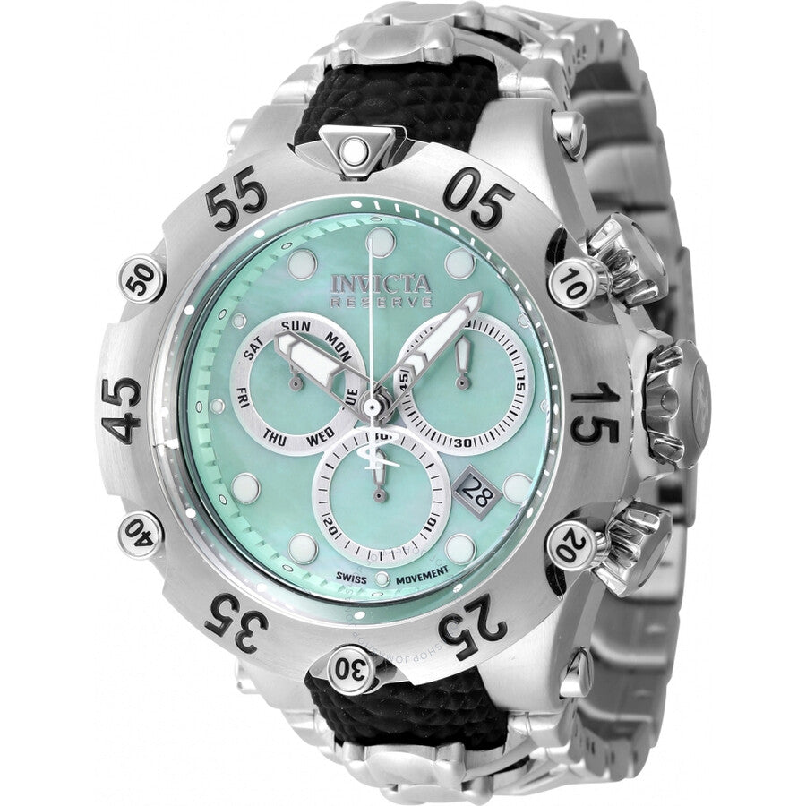 Invicta Reserve Venom Cobra Chronograph Quartz Turquoise Dial Men's Watch 47155 - Dawson Watches