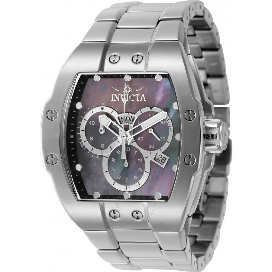 Invicta S1 Rally Chronograph Black  Mother of Pearl Dial Men's Watch 45701 - Dawson Watches