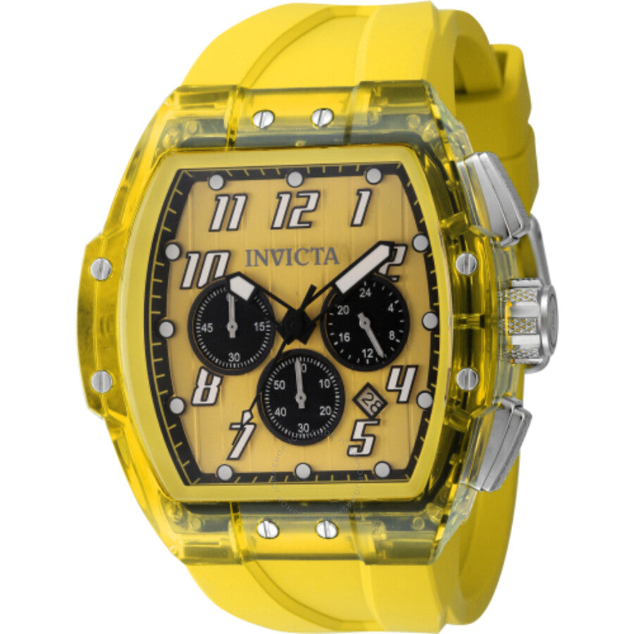 Invicta S1 Rally Chronograph GMT Date Quartz Gold Dial Men's Watch 45482 - Dawson Watches