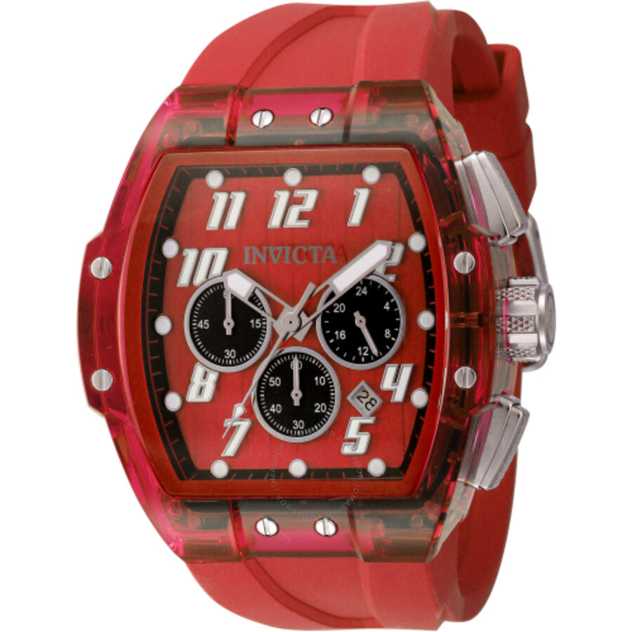 Invicta S1 Rally Chronograph GMT Date Quartz Red Dial Men's Watch 45483 - Dawson Watches