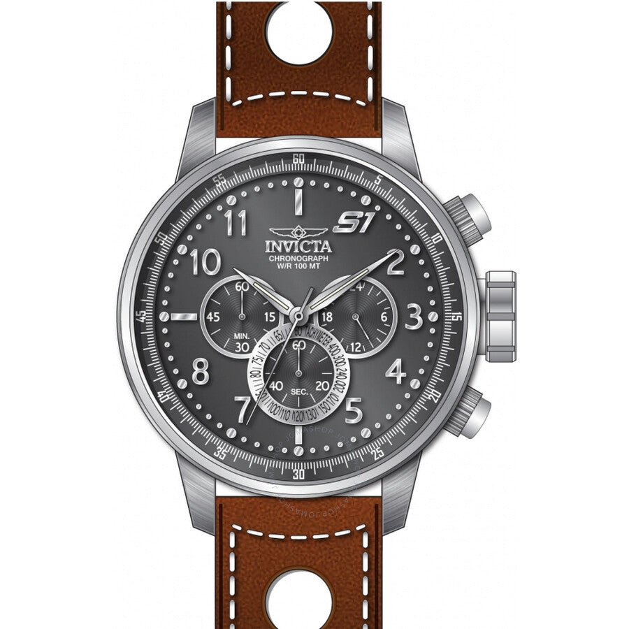 Invicta S1 Rally Chronograph GMT Quartz Gunmetal Dial Men's Watch 90102 - Dawson Watches