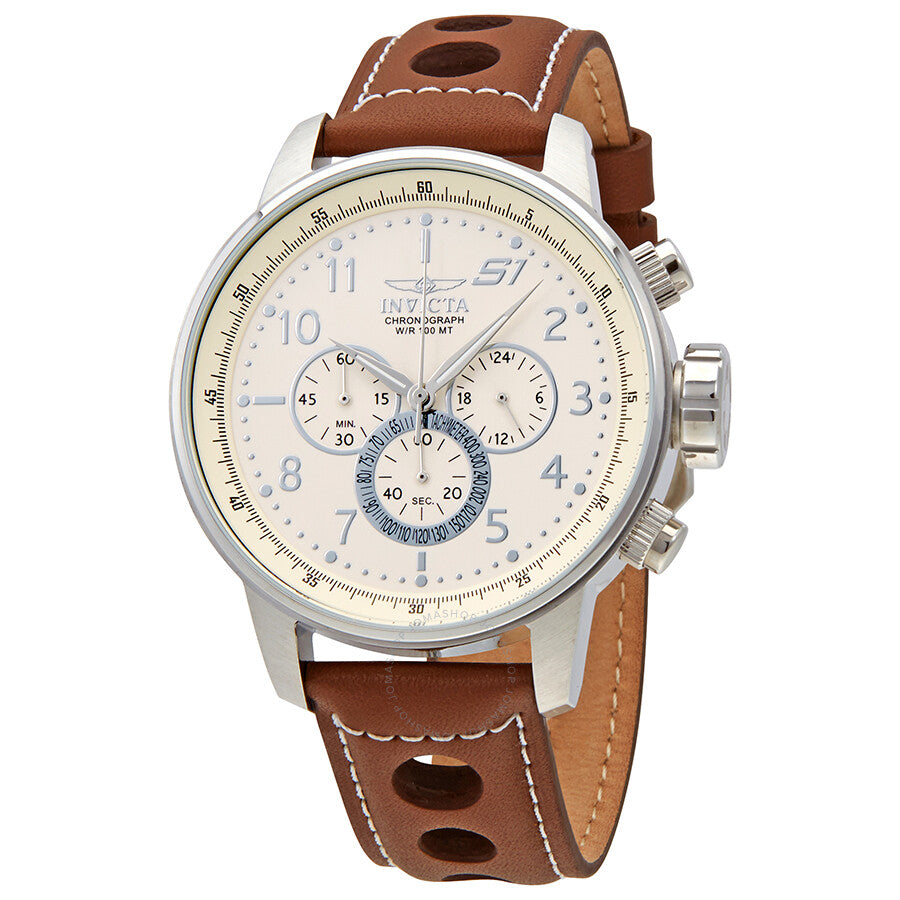 Invicta S1 Rally Chronograph Ivory Dial Men's Watch 25724 - Dawson Watches