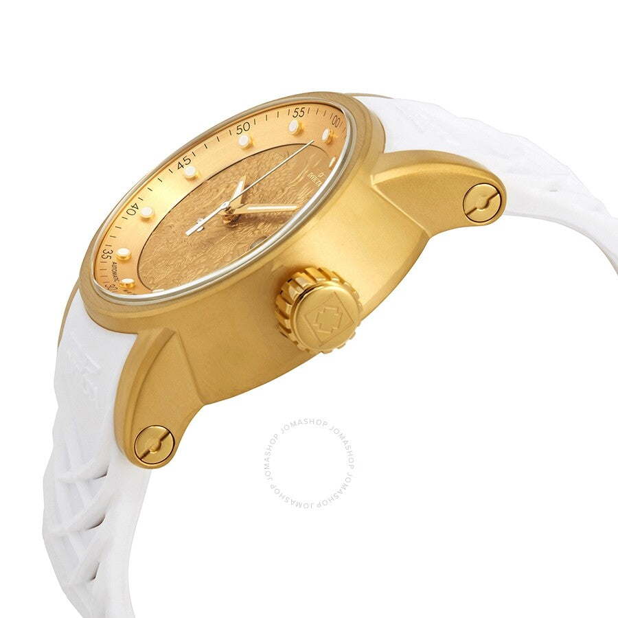 Invicta S1 Rally Gold Dragon Dial White and Beige Silicone Men's Watch 19546 - Dawson Watches #2