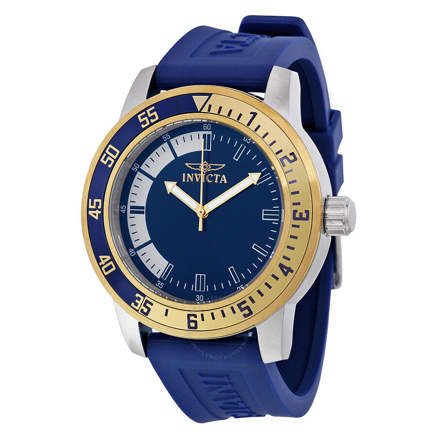 Invicta Specialty Blue Dial Blue Rubber Men's Watch 12847 - Dawson Watches