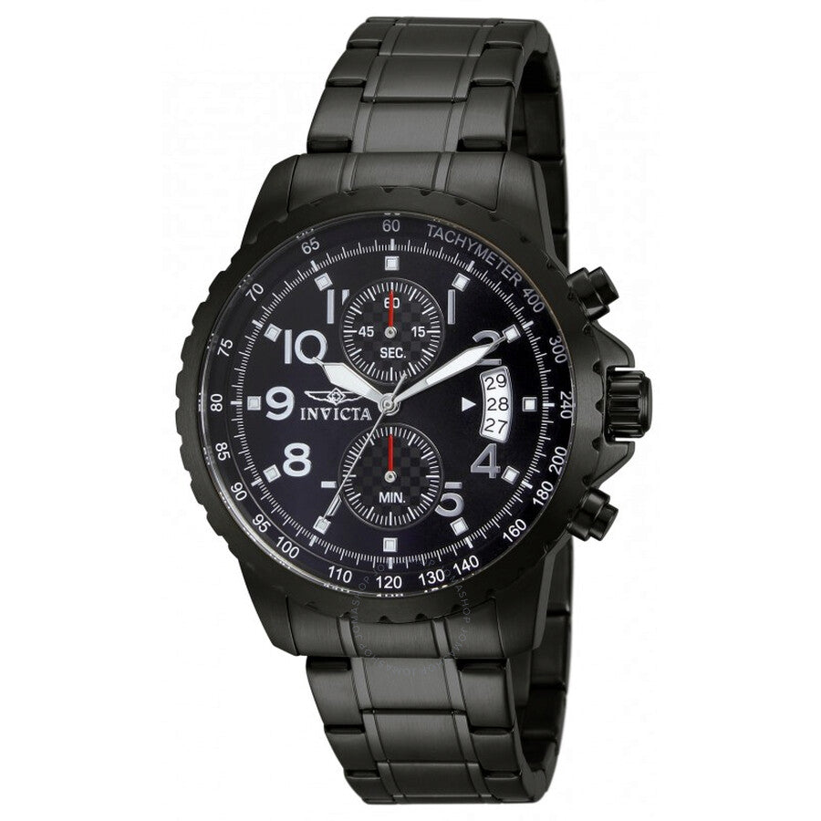 Invicta Specialty Chronograph Black Dial Black Ion-plated Men's Watch 13787 - Dawson Watches