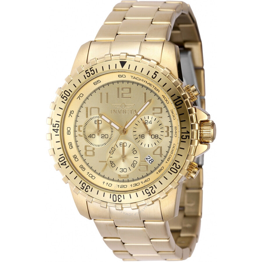Invicta Specialty Chronograph GMT Quartz Gold Dial Men's Watch 48379 - Dawson Watches