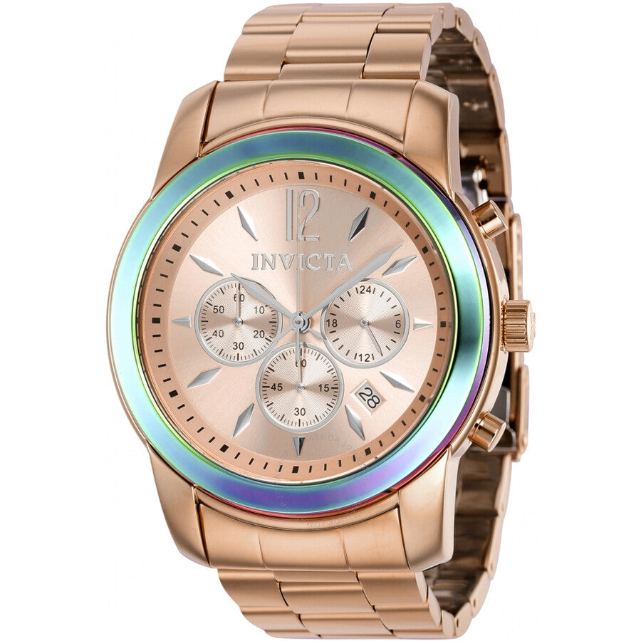 Invicta Specialty Chronograph Quartz Rose Dial Men's Watch 40493 - Dawson Watches