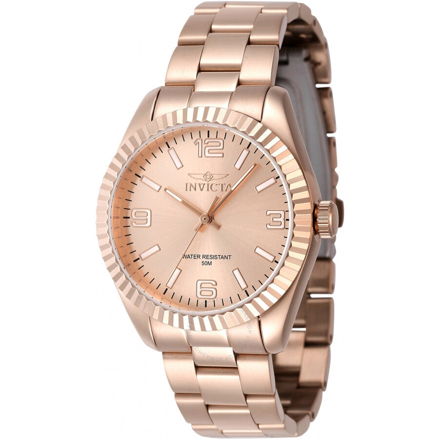 Invicta Specialty Quartz Rose Gold Dial Ladies Watch 47477 - The Watches Men & Co