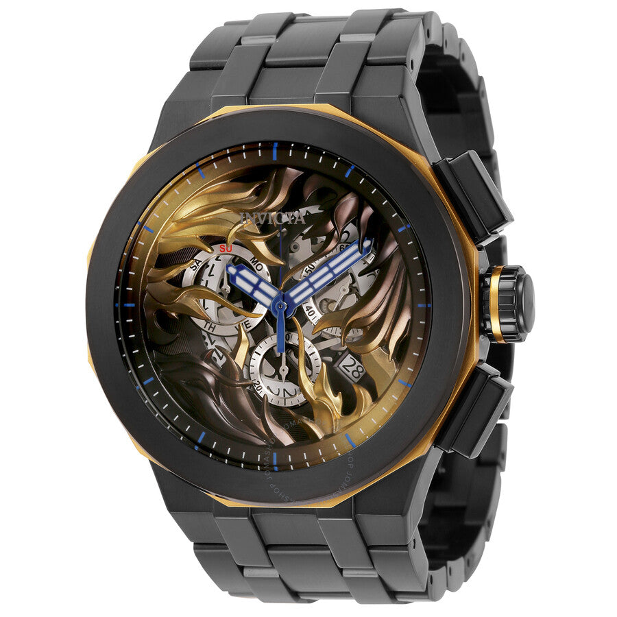 Invicta Speedway Black Dial Black-plated  Men's Watch 34873 - Dawson Watches