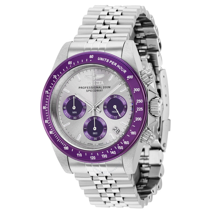 Invicta Speedway Chronograph Quartz Light Grey  Dial Men's Watch 36735 - Dawson Watches
