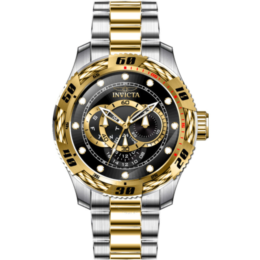 Invicta Speedway GMT Date Day Quartz Black Dial Men's Watch 45752 - Dawson Watches
