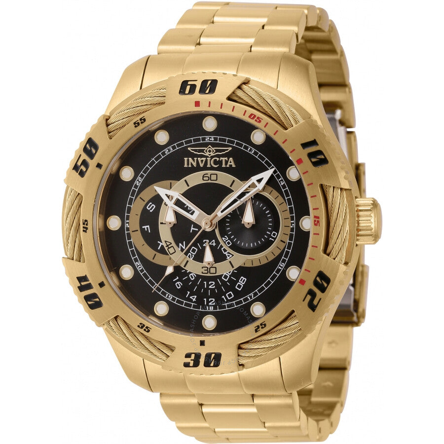 Invicta Speedway GMT Date Day Quartz Black Dial Men's Watch 45754 - Dawson Watches