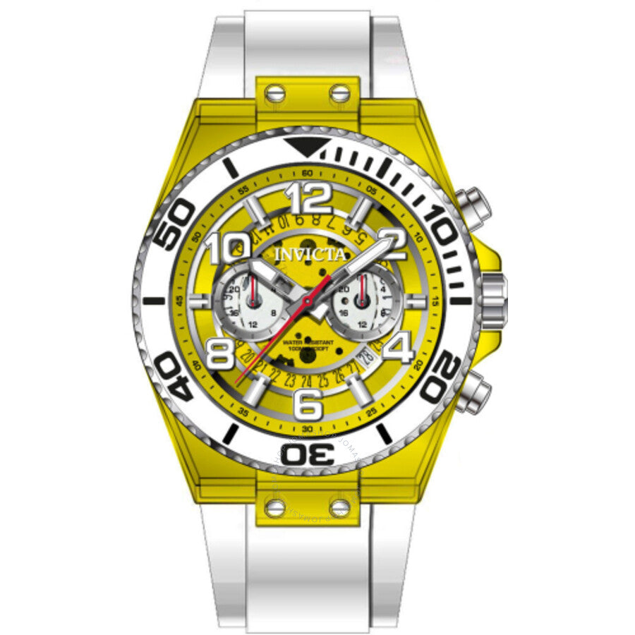 Invicta Speedway GMT Date Quartz Yellow Dial Men's Watch 44376 - Dawson Watches