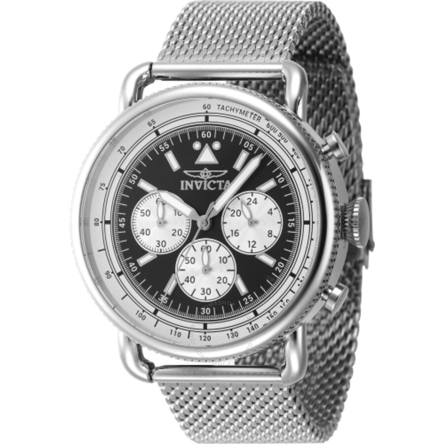 Invicta Speedway Zager Exclusive Chronograph Quartz Black Dial Men's Watch 47358 - Dawson Watches