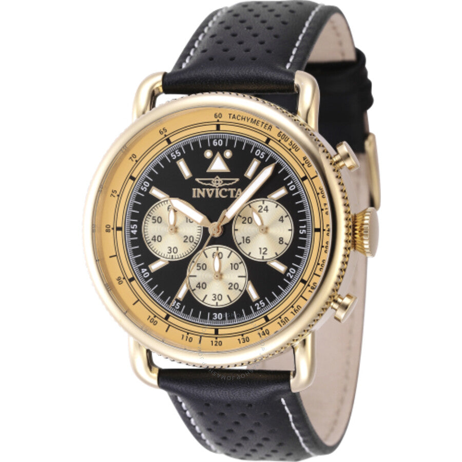 Invicta Speedway Zager Exclusive Chronograph Quartz Black Dial Men's Watch 47366 - Dawson Watches