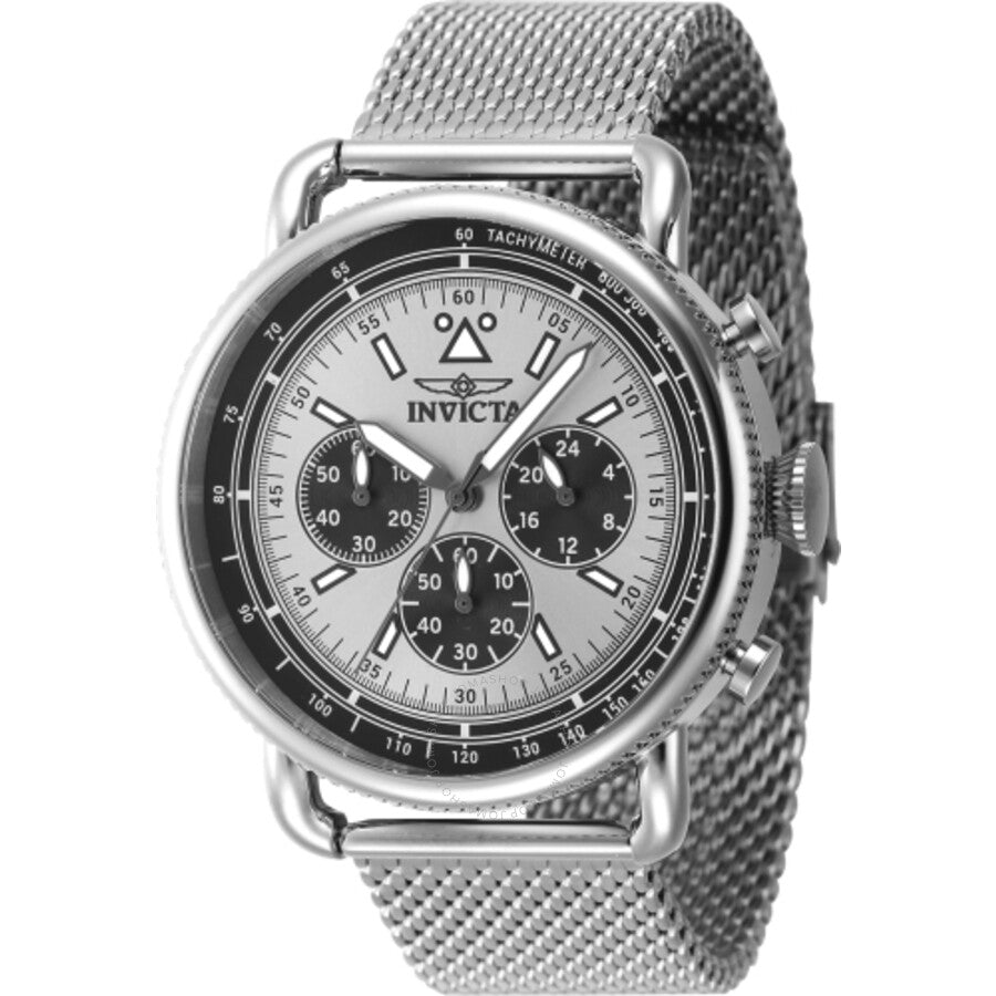 Invicta Speedway Zager Exclusive Chronograph Quartz Silver Dial Men's Watch 47357 - Dawson Watches