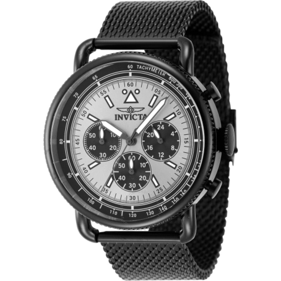Invicta Speedway Zager Exclusive Chronograph Quartz Silver Dial Men's Watch 47362 - Dawson Watches