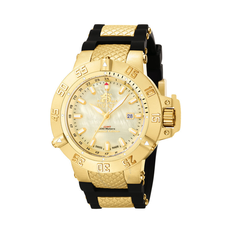 Invicta Subaqua Mother of Pearl Dial Black Polyurethane Men's Watch 0738 - Dawson Watches