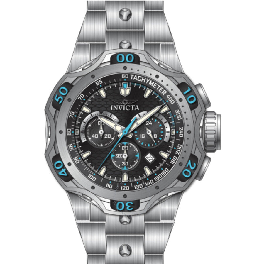 Invicta Venom Date Chronograph GMT Quartz Black Dial Men's Watch 47758 - Dawson Watches
