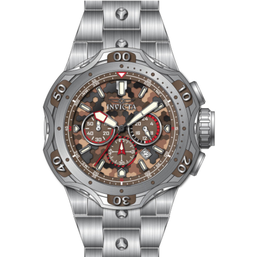 Invicta Venom Date Chronograph GMT Quartz Brown Dial Men's Watch 47757 - Dawson Watches