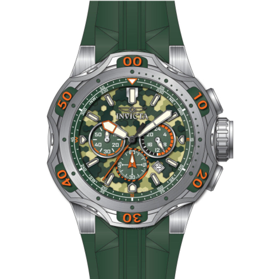 Invicta Venom Date Chronograph GMT Quartz Green Dial Men's Watch 47759 - Dawson Watches