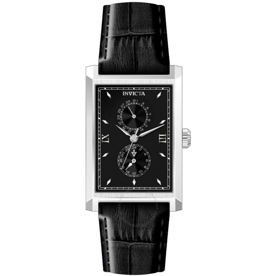 Invicta Vintage GMT Quartz Black Dial Men's Watch 46857 - Dawson Watches