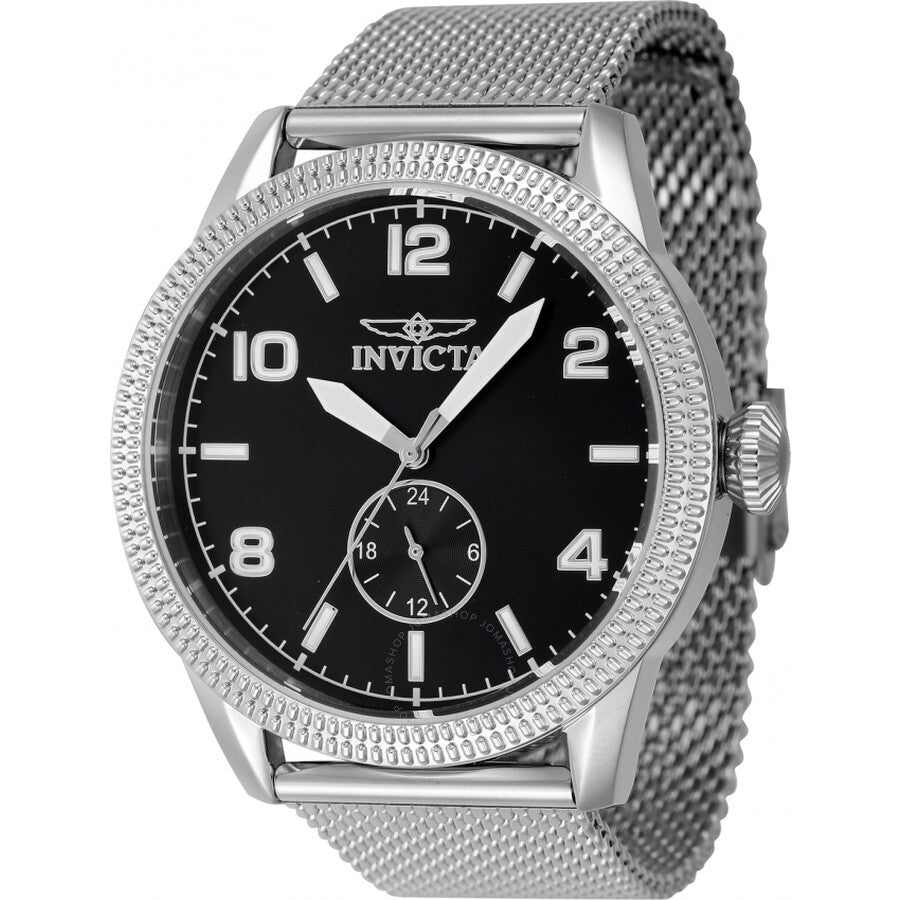 Invicta Vintage Quartz Black Dial Men's Watch 47134 - Dawson Watches