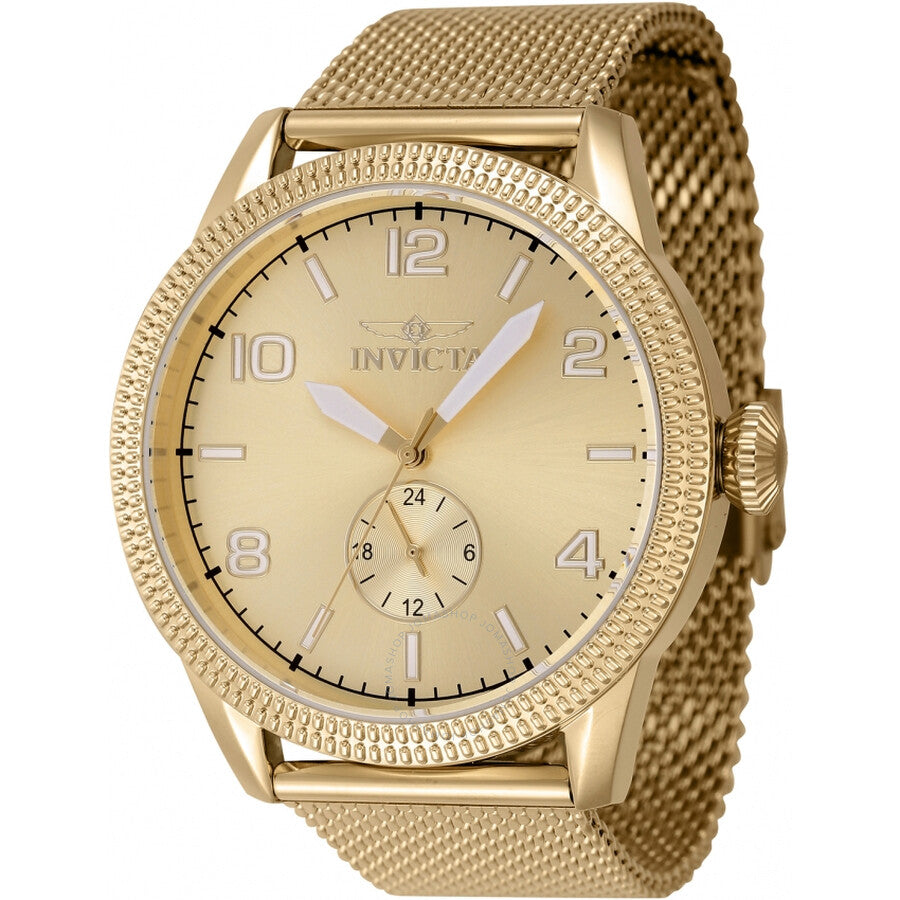 Invicta Vintage Quartz Gold Dial Men's Watch 47136 - Dawson Watches