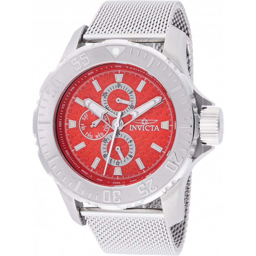 Invicta Vintage Quartz Red Dial Men's Watch 48013 - Dawson Watches