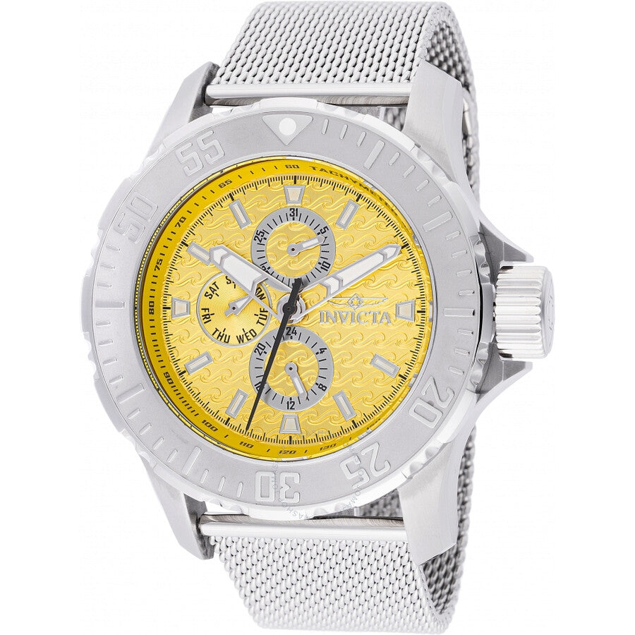Invicta Vintage Quartz Yellow Dial Men's Watch 48014 - Dawson Watches