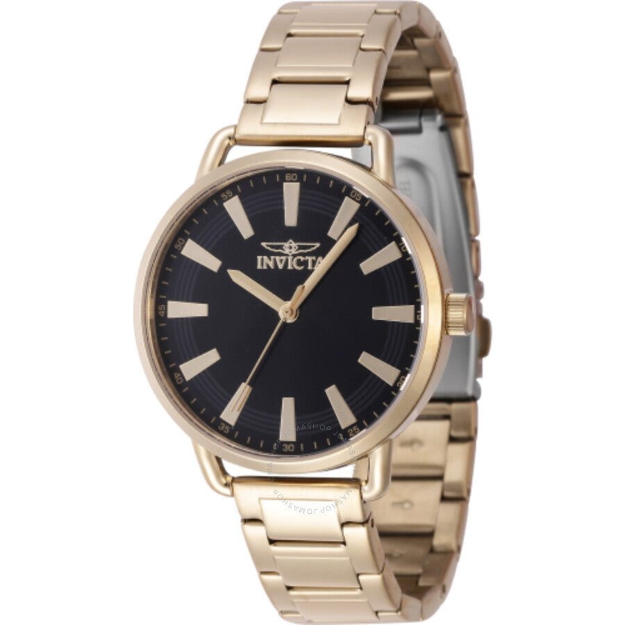 Invicta Wildflower Quartz Black Dial Ladies Watch 47322 - Dawson Watches