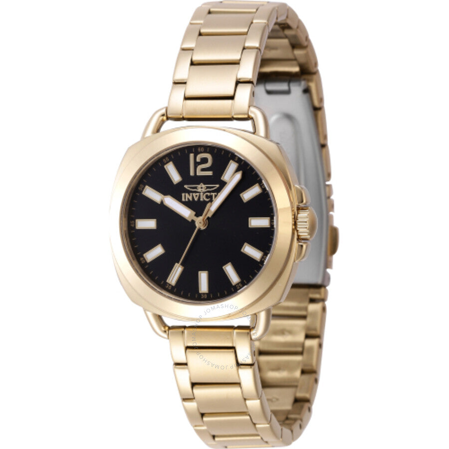 Invicta Wildflower Quartz Black Dial Ladies Watch 47326 - Dawson Watches