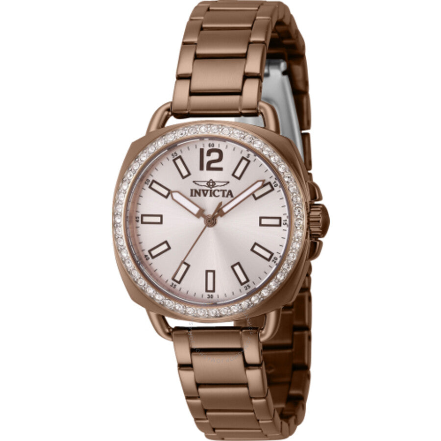 Invicta Wildflower Quartz Crystal Silver Dial Ladies Watch 46344 - Dawson Watches