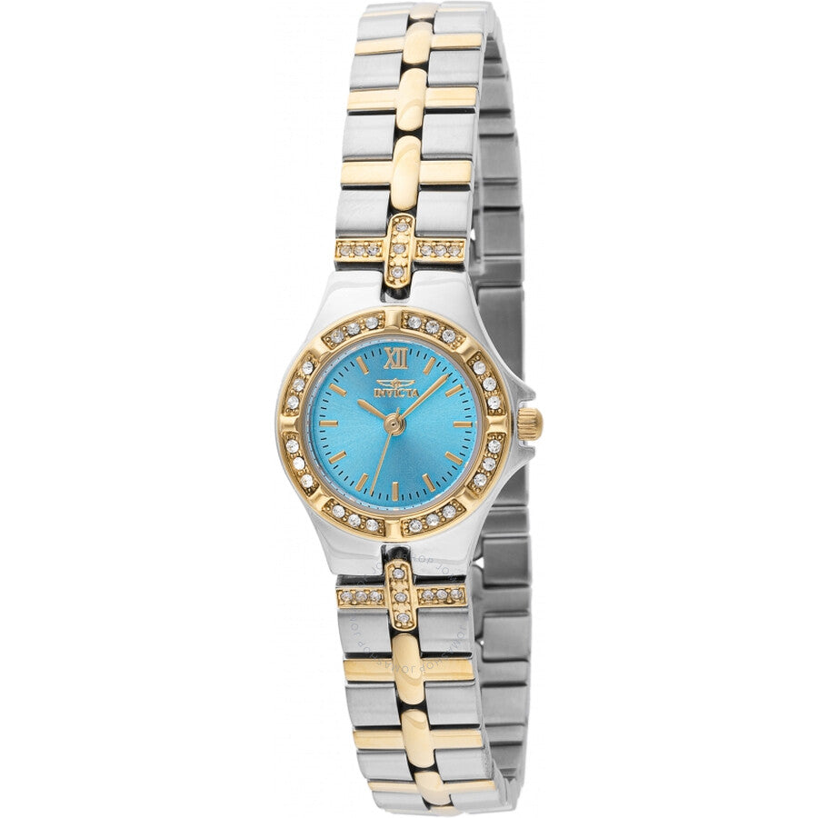 Invicta Wildflower Quartz Crystal Turquoise Dial Ladies Watch 45873 - Dawson Watches