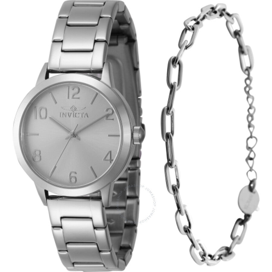 Invicta Wildflower Quartz Silver Dial Ladies Watch With Bracelet 47270 - Dawson Watches