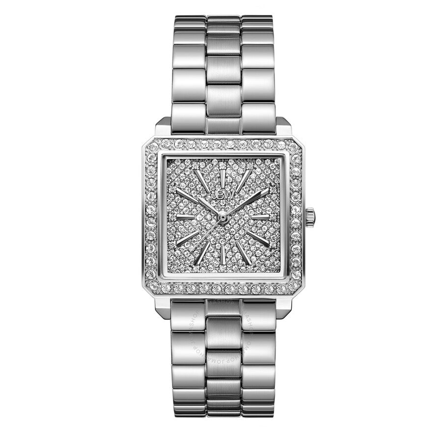 JBW Cristal 28 Jewelry Set Silver-tone Dial Ladies Watch J6387-SetC - Dawson Watches #2