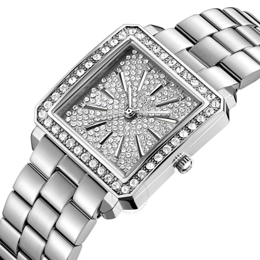 JBW Cristal 28 Jewelry Set Silver-tone Dial Ladies Watch J6387-SetC - Dawson Watches #3