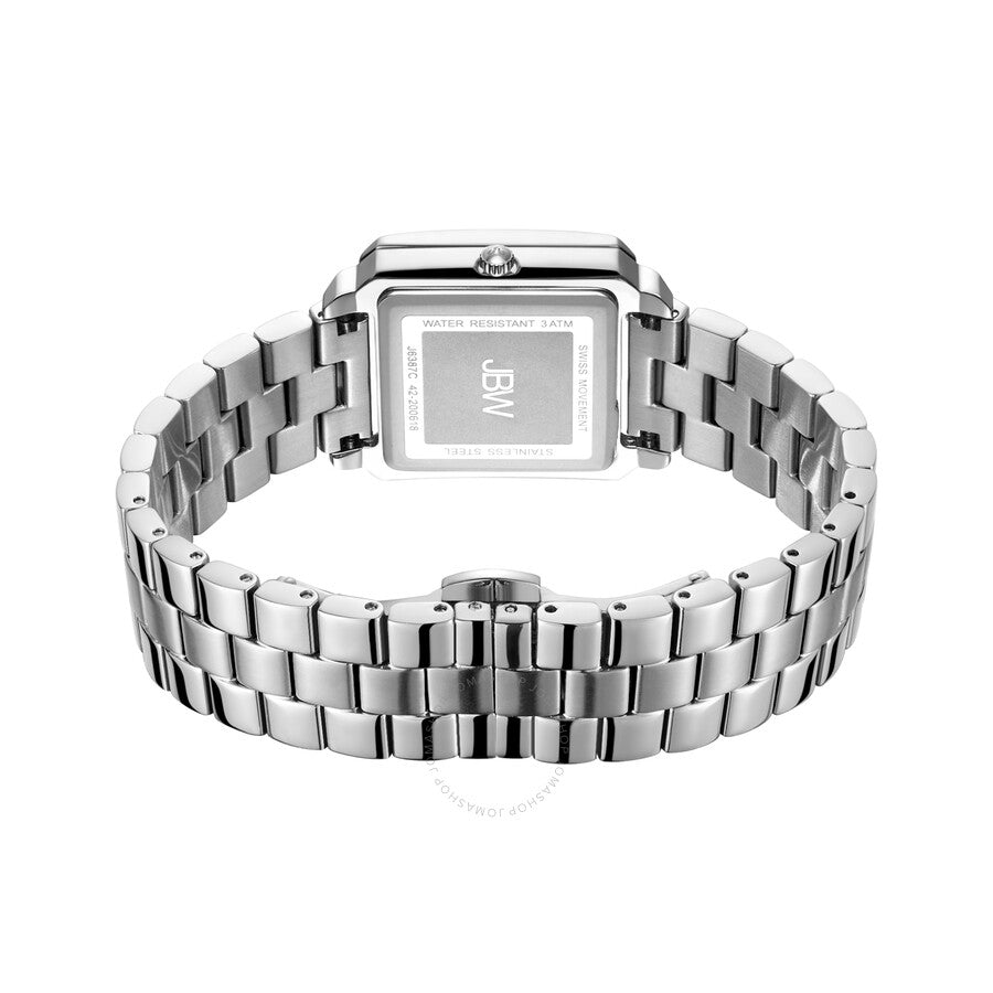 JBW Cristal 28 Jewelry Set Silver-tone Dial Ladies Watch J6387-SetC - Dawson Watches #4