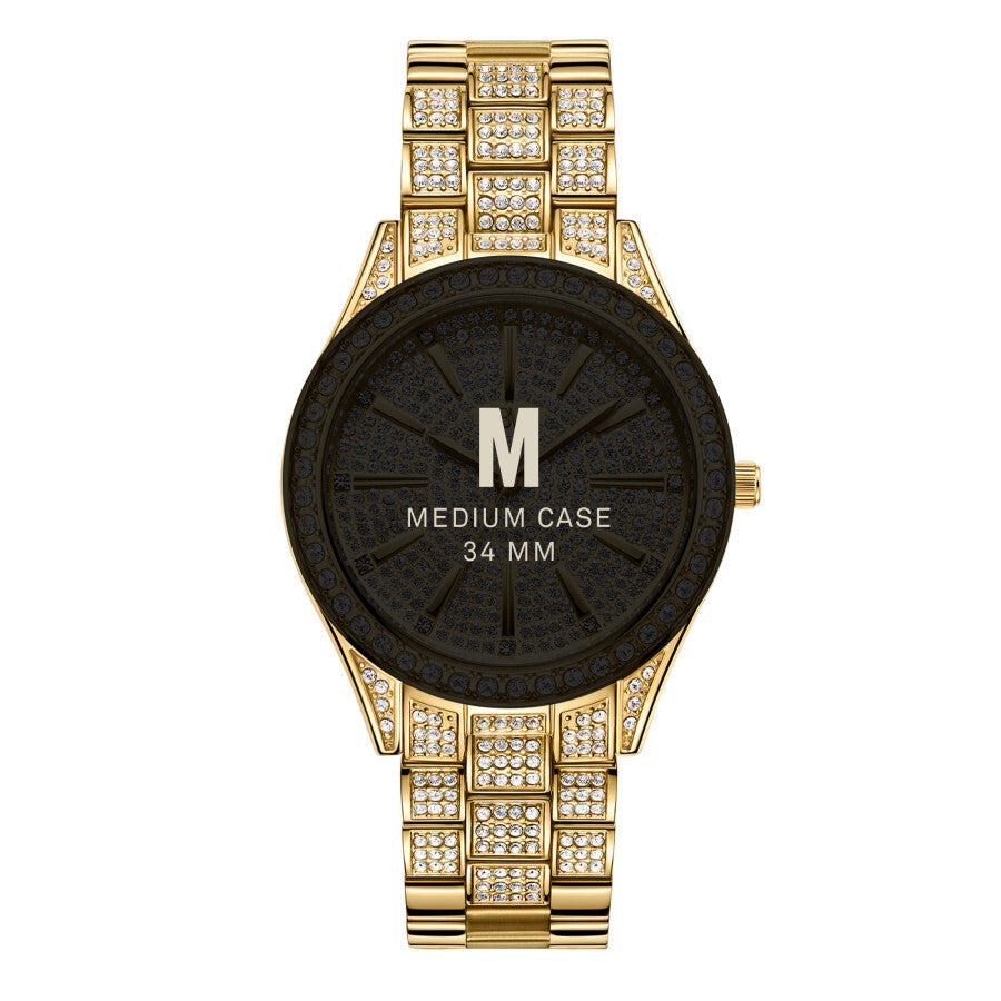 JBW Cristal 34 Quartz Diamond Gold Dial Ladies Watch J6383A - Dawson Watches #5