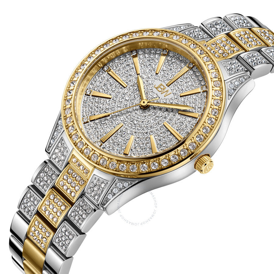 JBW Cristal 34 Quartz Diamond Gold Dial Ladies Watch J6383D - Dawson Watches #2