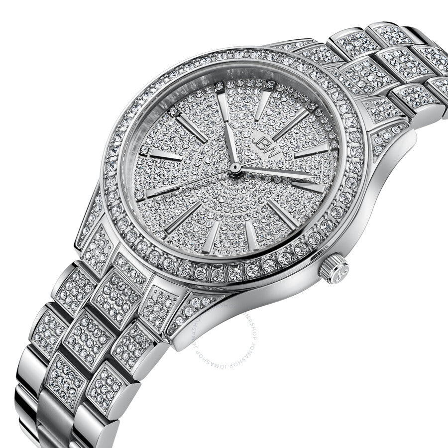 JBW Cristal 34 Quartz Diamond Silver Dial Ladies Watch J6383C - Dawson Watches #2