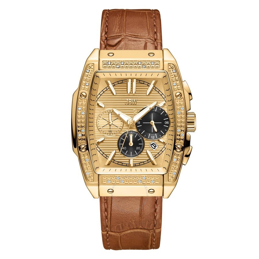 JBW Echelon Chronograph Quartz Gold Dial Men's Watch J6379F - Dawson Watches