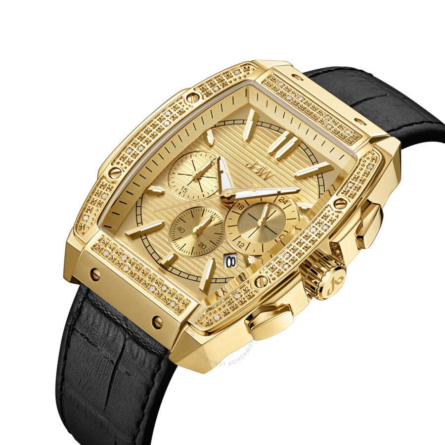 JBW Echelon Quartz Diamond Gold Dial Men's Watch J6379E - Dawson Watches #2