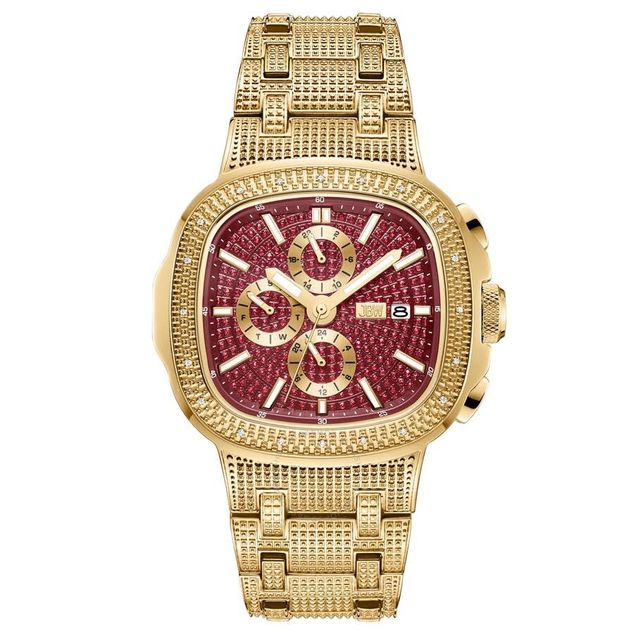 JBW Heist GMT Quartz Red Dial Unisex Watch J6380G - Dawson Watches