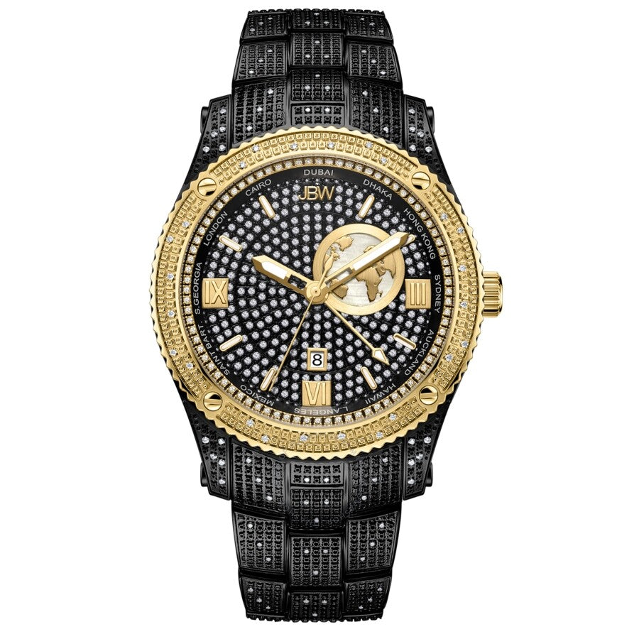 JBW Jet Setter GMT Quartz Black Dial Men's Watch J6370C - Dawson Watches
