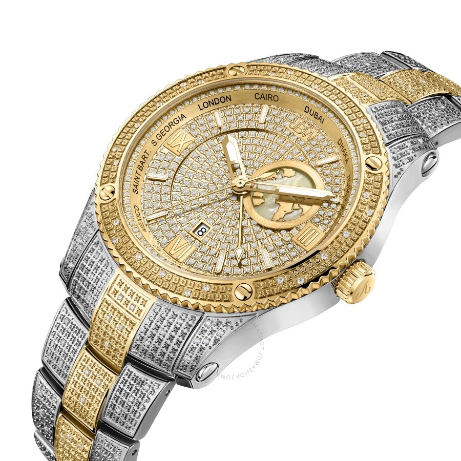 JBW Jet Setter GMT Quartz Men's Diamond Watch J6370D - Dawson Watches #2