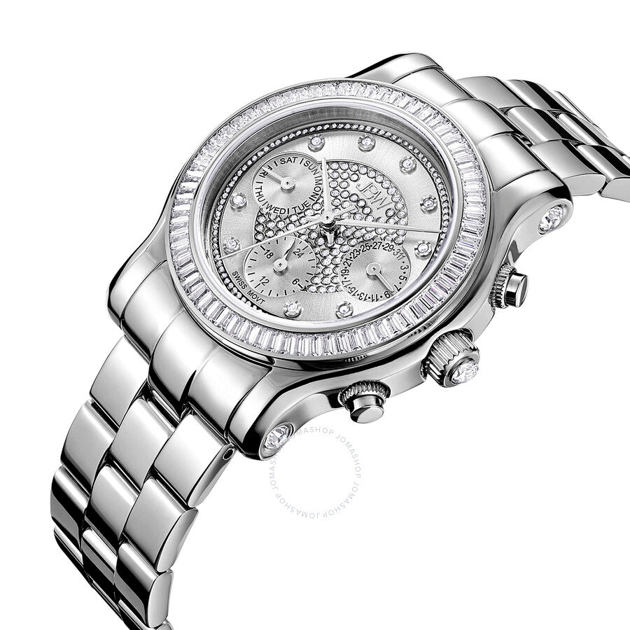 JBW Laurel Silver Multi-Function Diamond Dial Steel Bracelet Ladies Watch J6330B - Dawson Watches #2
