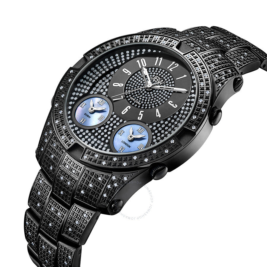 JBW Men's Jet Setter III 1.18 ctw Diamond Black Ion-Plated Stainless Steel Watch J6348D - Dawson Watches #2