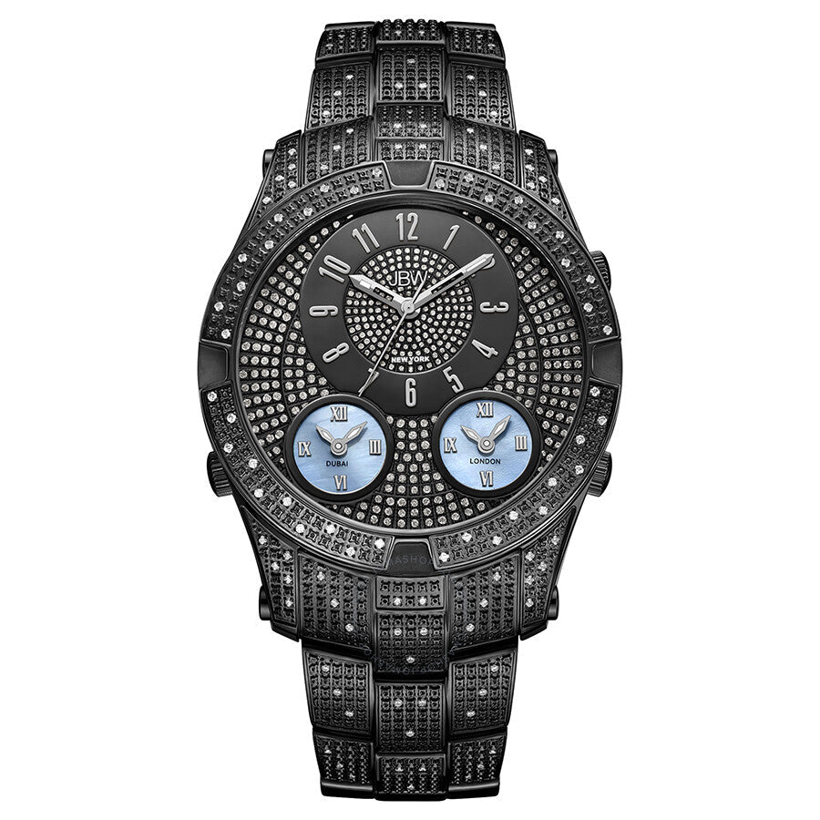 JBW Men's Jet Setter III 1.18 ctw Diamond Black Ion-Plated Stainless Steel Watch J6348D - Dawson Watches