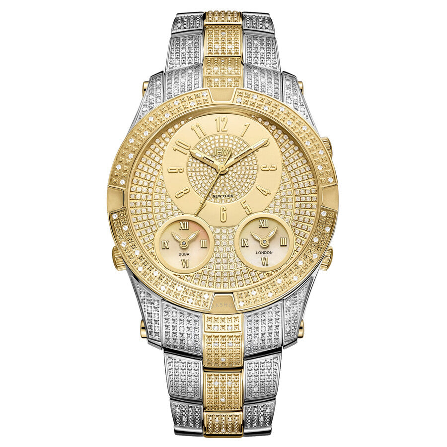JBW Men's Jet Setter III 1.18 ctw Diamond Stainless Steel Watch J6348C - Dawson Watches